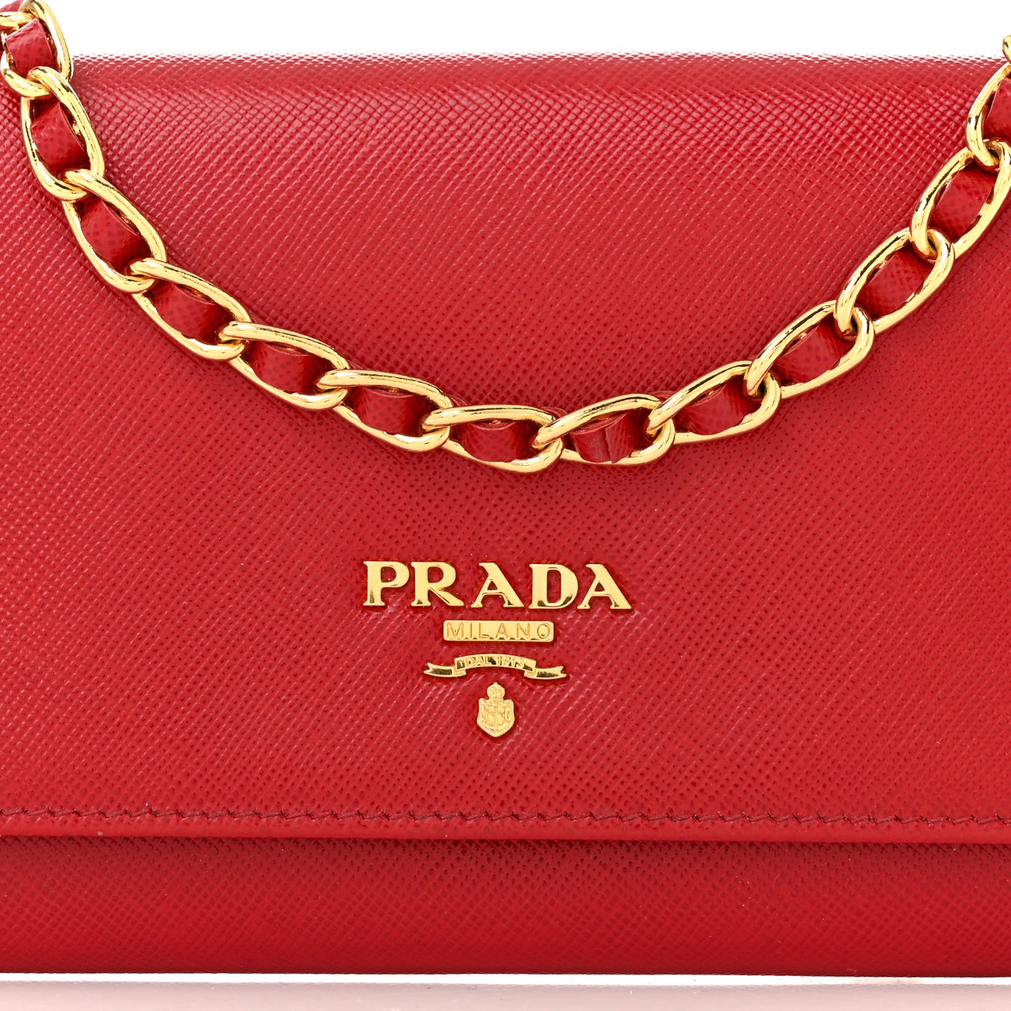 Saffiano Wallet on Chain Fuoco