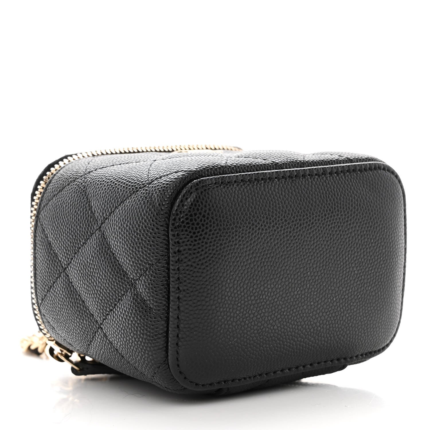 Chanel Caviar Quilted Mini Vanity Case With Chain Black 4 of 10