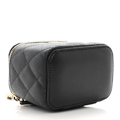 Chanel Caviar Quilted Mini Vanity Case With Chain Black 4 of 10