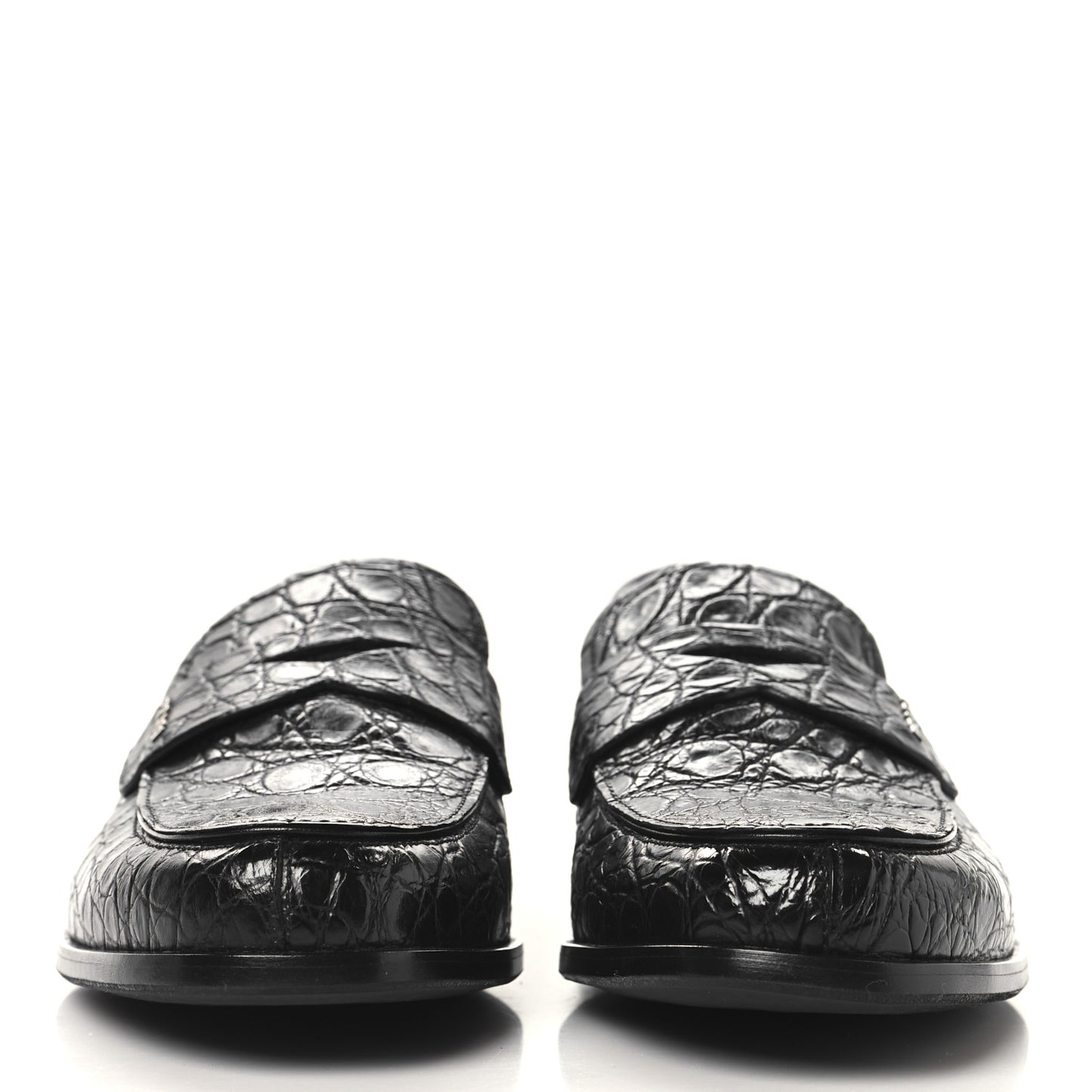 Crocodile Mens Loafers 7 Black