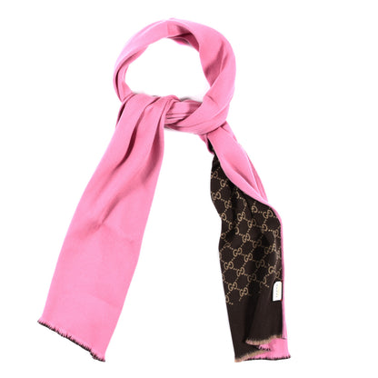 Gucci Wool Silk GG Monogram Ripon Simple Scarf Roseate 1 of 4