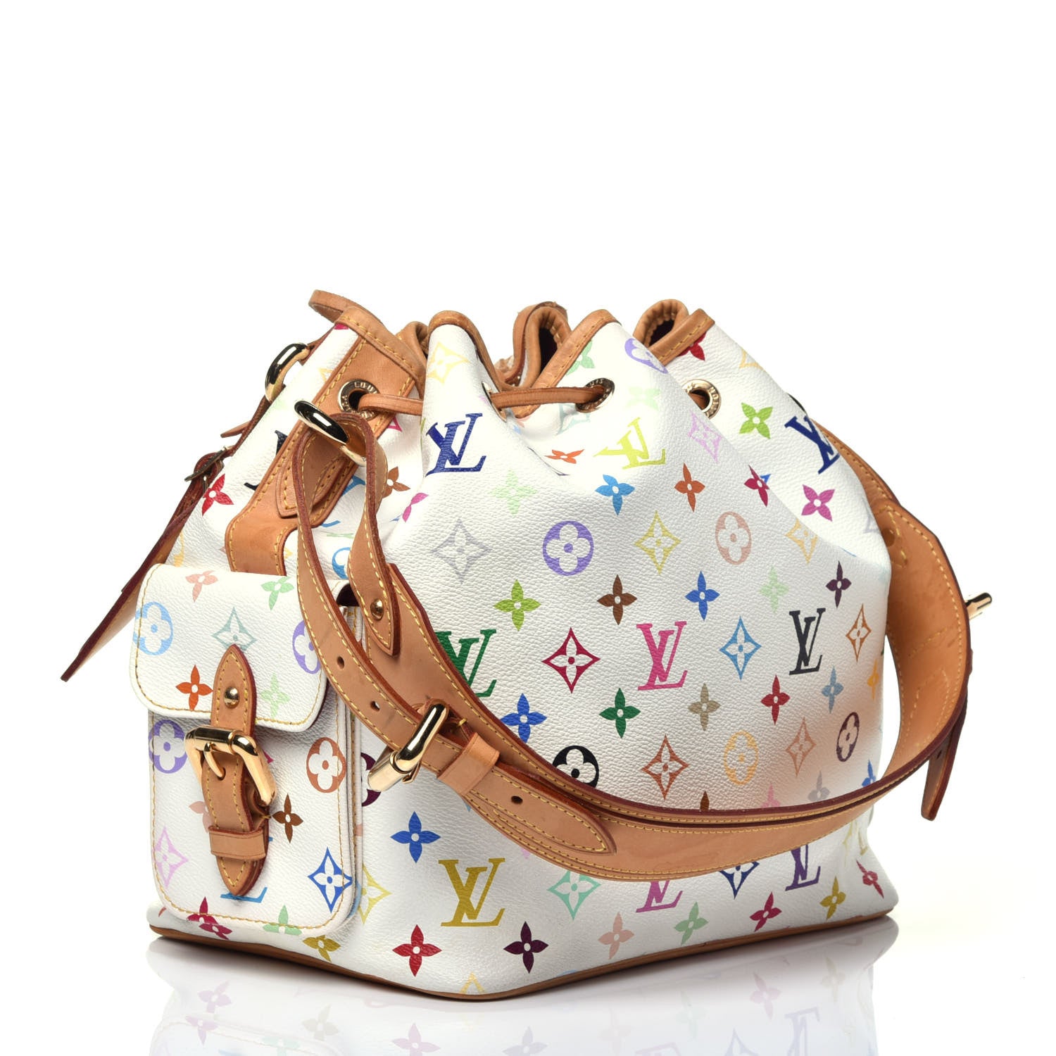 Louis Vuitton Monogram Multicolor Petit Noe White 3 of 8