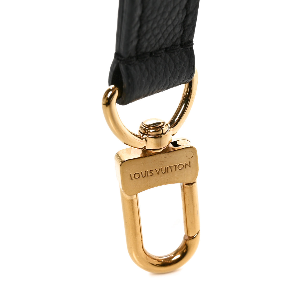 Louis Vuitton Grained Calfskin 16mm Adjustable Shoulder Strap Black 3 of 3