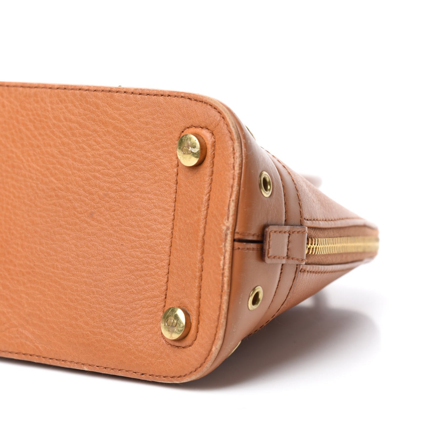 Grained Calfskin Street Chic Top Handle Bag Brown