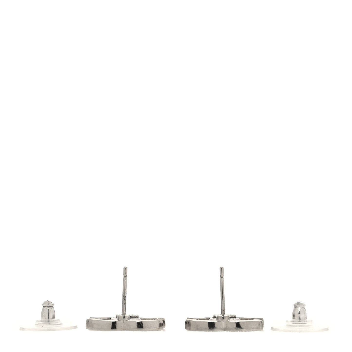Crystal CC Earrings Silver