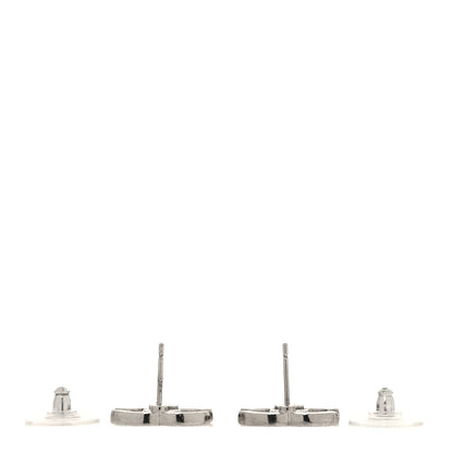 Chanel Crystal CC Earrings Silver 3 of 5