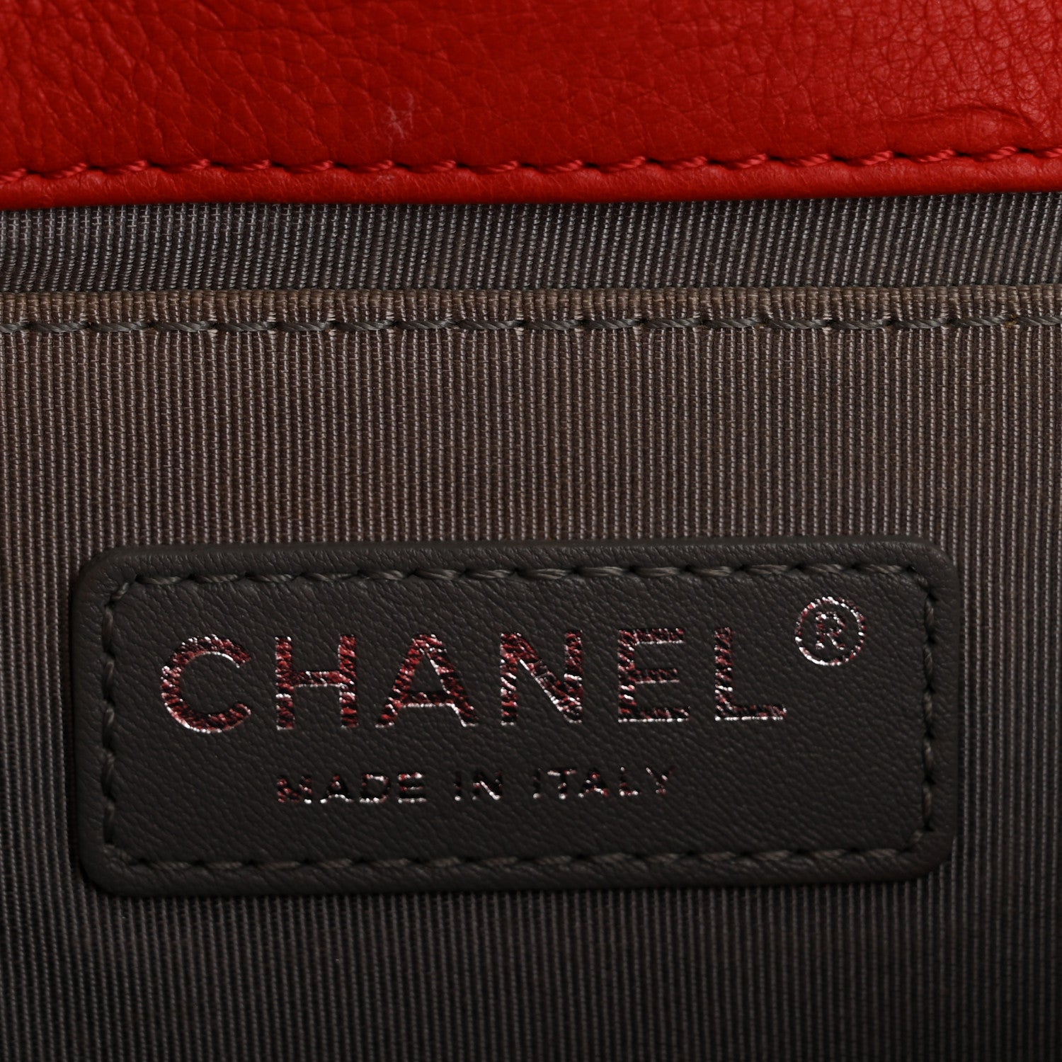 Chanel Calfskin Quilted Double Stitch Medium Boy Flap Red 6 of 14