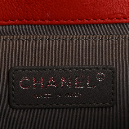 Chanel Calfskin Quilted Double Stitch Medium Boy Flap Red 6 of 14