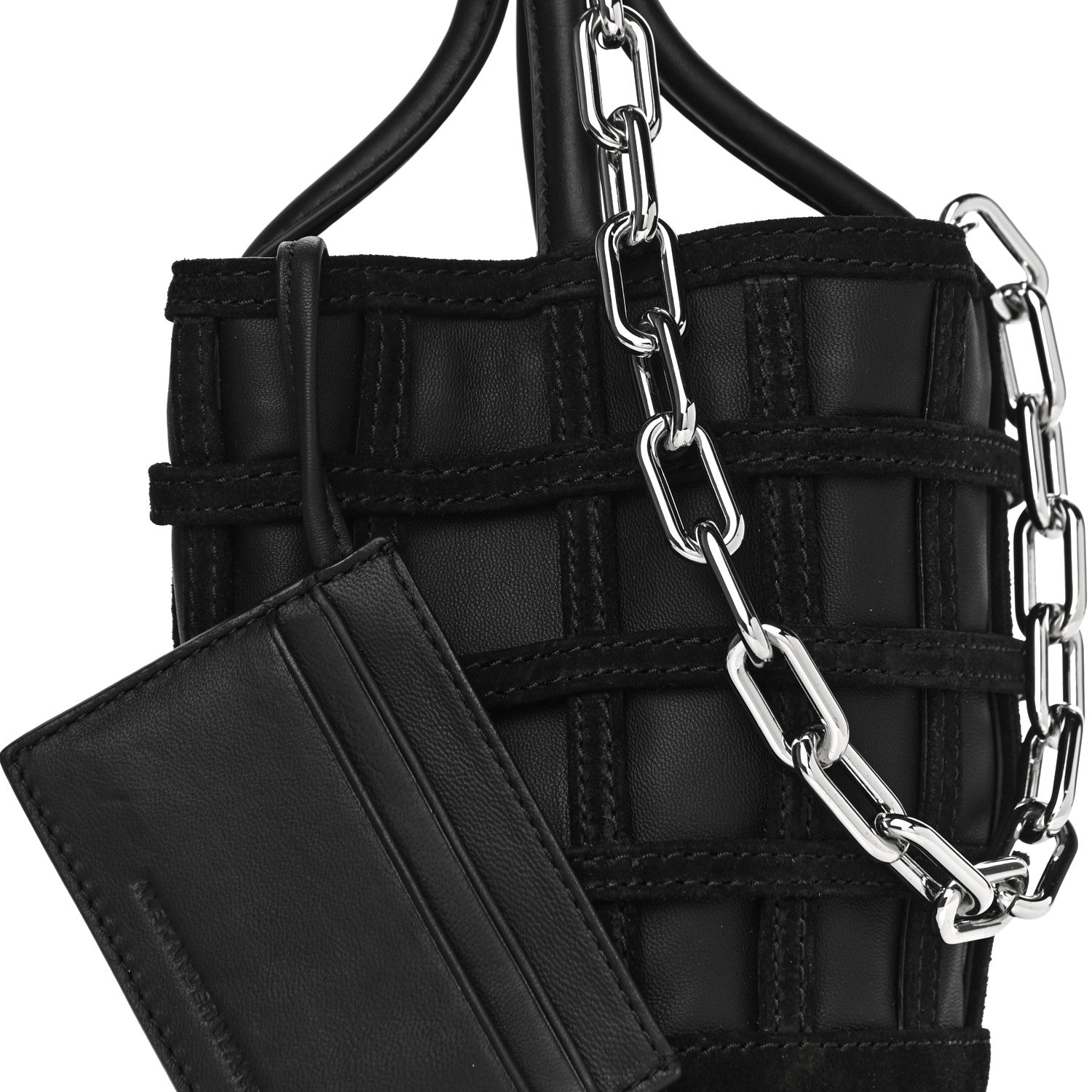 Alexander Wang Suede Calfskin Roxy Mini Bucket Bag Black 7 of 10