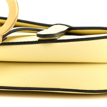 Christian Dior Grained Calfskin Mini Saddle Bag Yellow 8 of 9