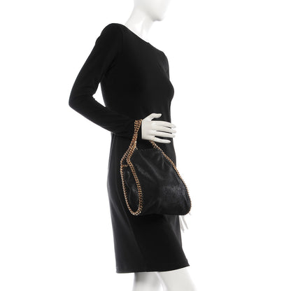 Stella McCartney Shaggy Deer Mini Falabella Fold Over Tote Black 2 of 8