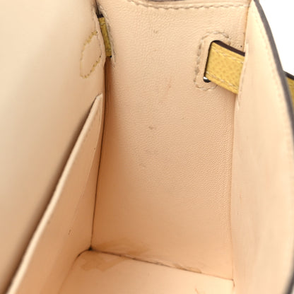 Hermes Epsom Mini Kelly Sellier 20 Nata Jaune Poussin Sesame 11 of 14