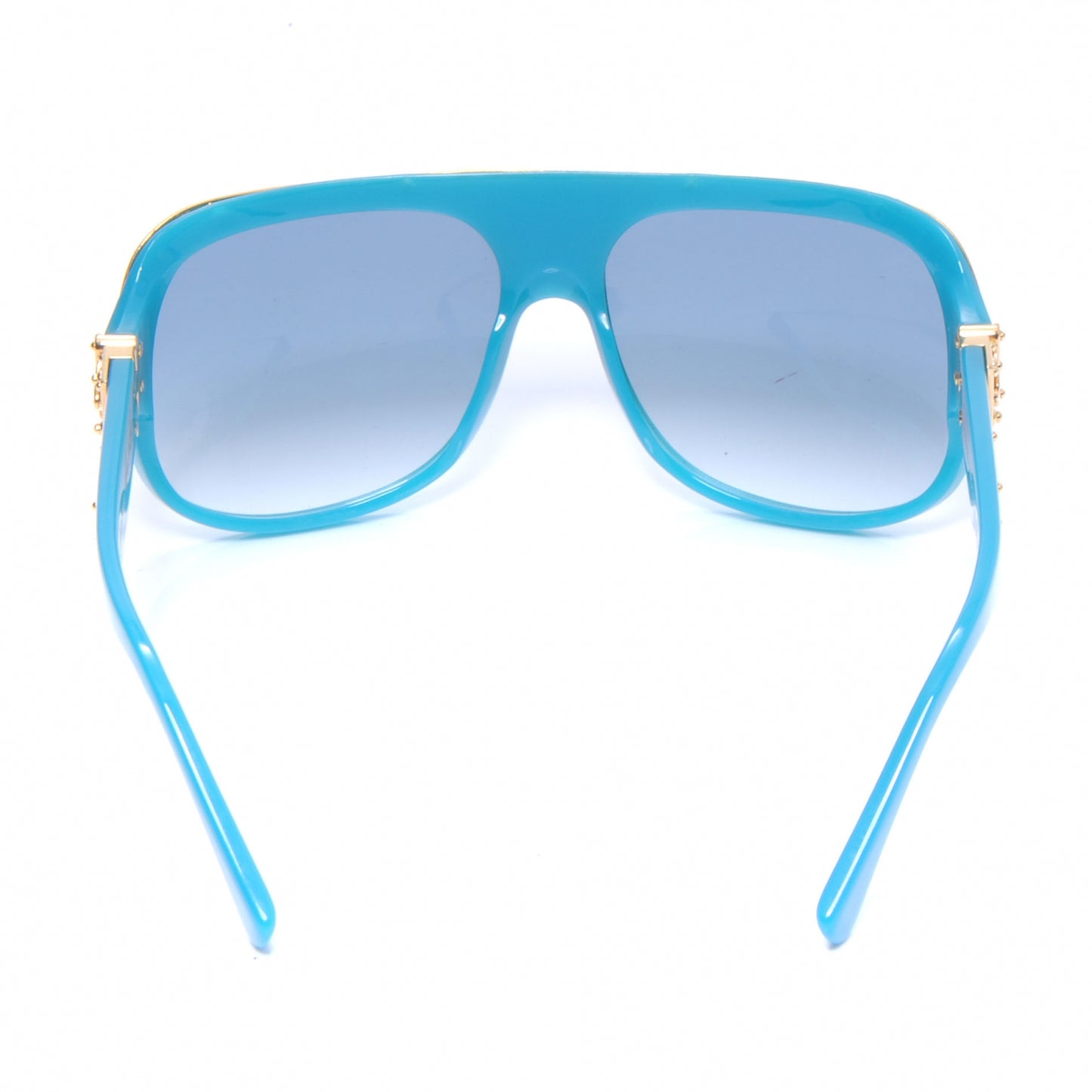 Millionaire Sunglasses Turquoise w Gold