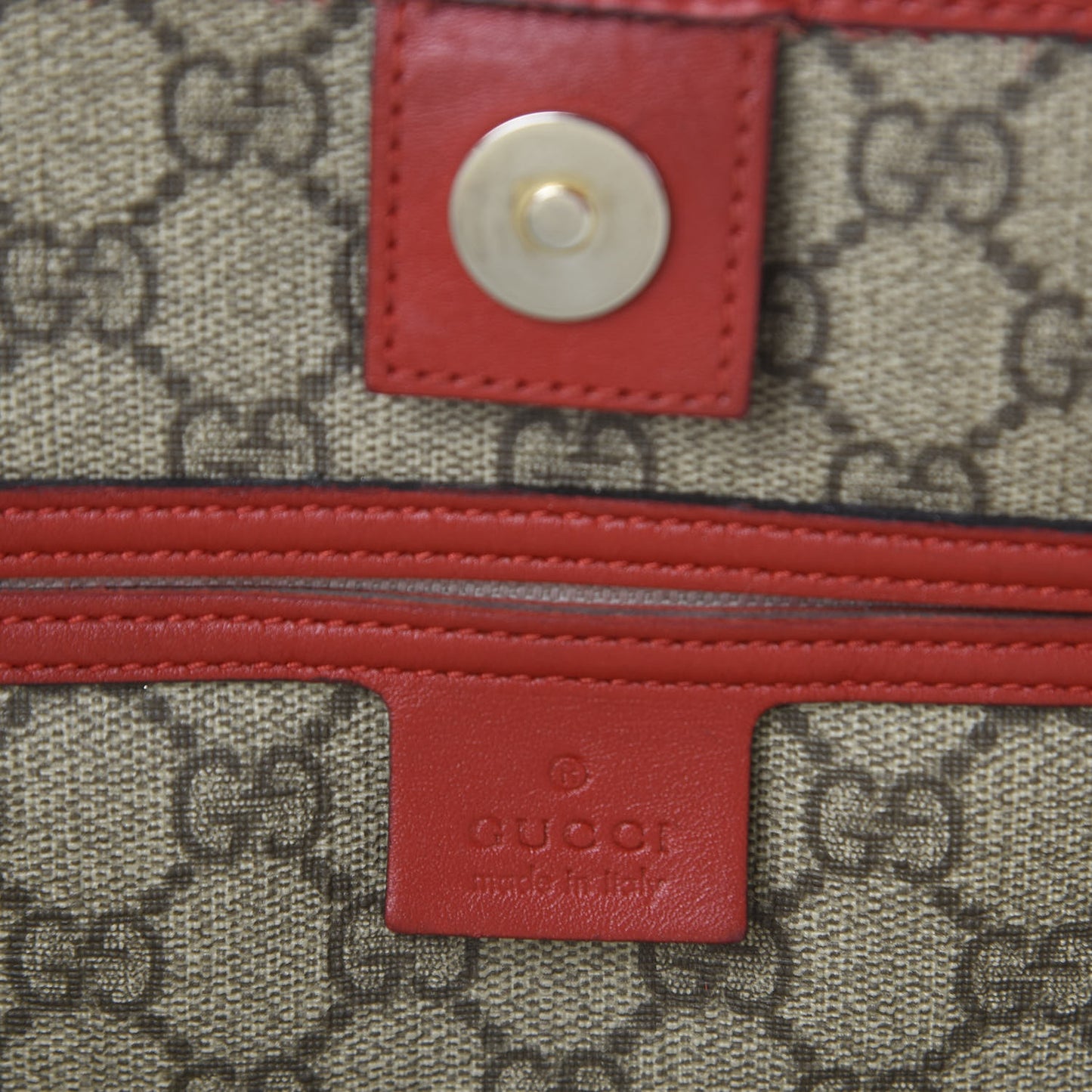 GG Plus Monogram Medium Joy Tote Red