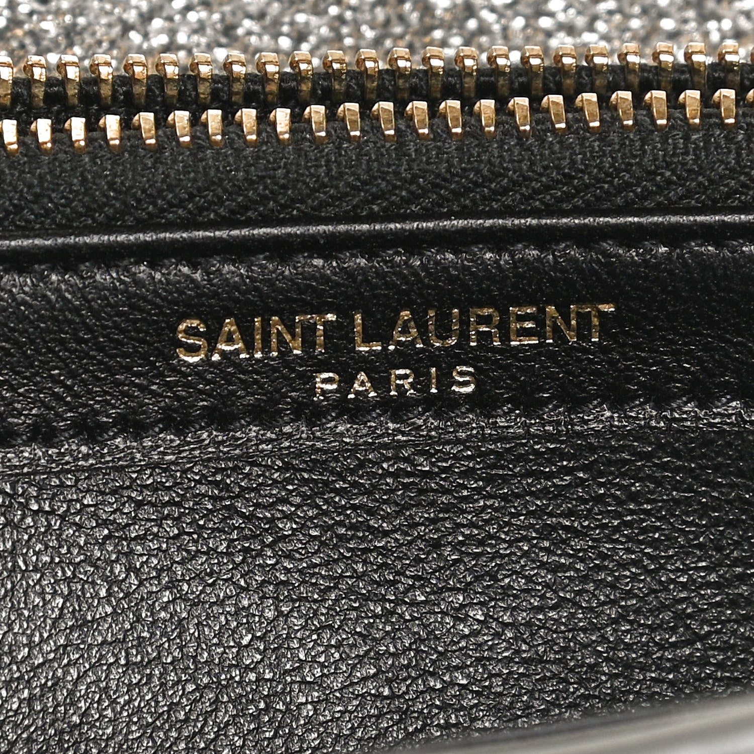 Saint Laurent Metallic Calfskin Classic Monogram Cassandre Wallet Silver 6 of 12