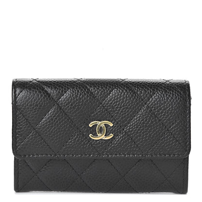 Chanel Caviar Quilted Flap Card Holder Black 1 of 9