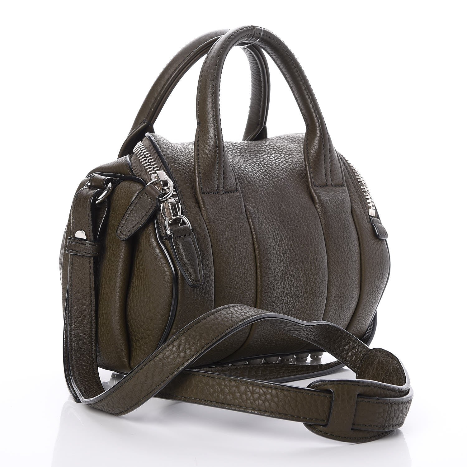 Alexander Wang Pebbled Lambskin Mini Rockie Green Silver Hardware 3 of 7