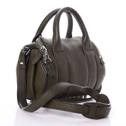 Alexander Wang Pebbled Lambskin Mini Rockie Green Silver Hardware 3 of 7