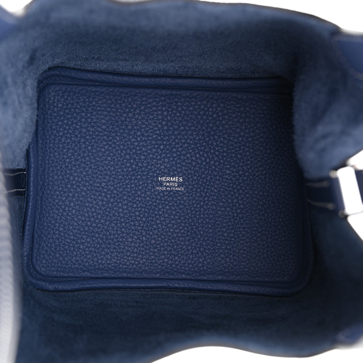 Hermes Taurillon Clemence Casaque Picotin Lock 18 PM Bleu Saphir Bleu Brighton 5 of 11