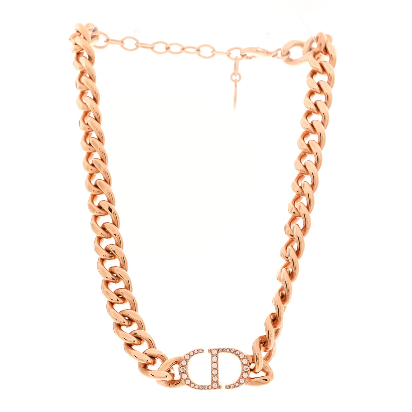 Metal Crystal 30 Montaigne Necklace Rose Gold