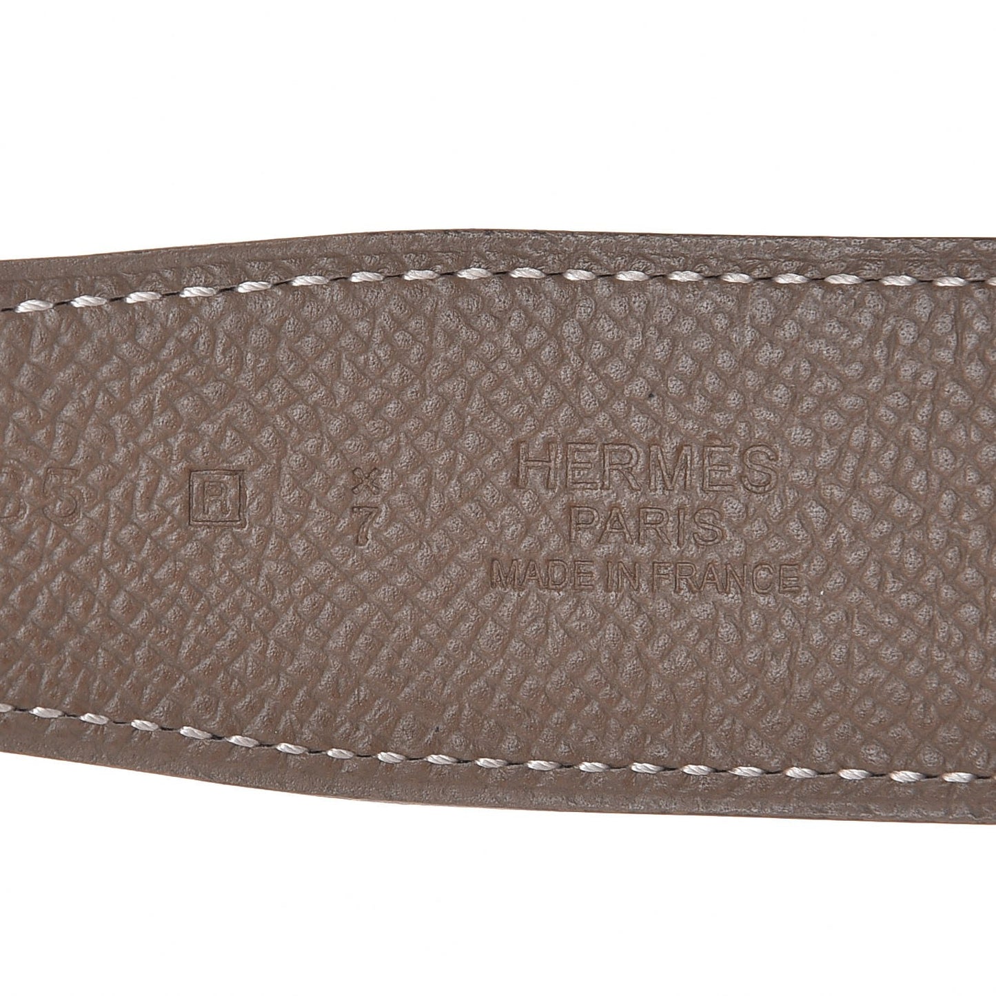 Swift Epsom 32mm Guilloche H Belt 85 Black Etoupe