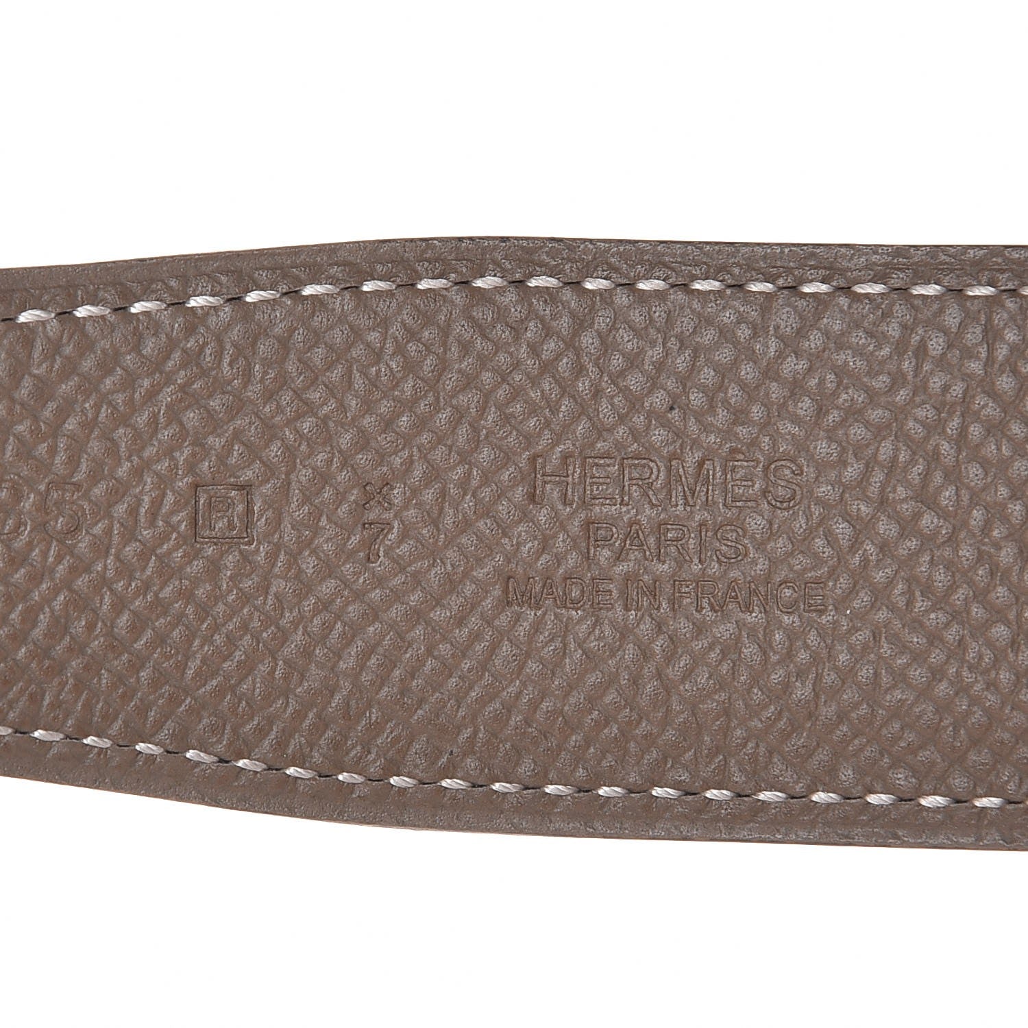 Hermes Swift Epsom 32mm Guilloche H Belt 85 Black Etoupe 6 of 10