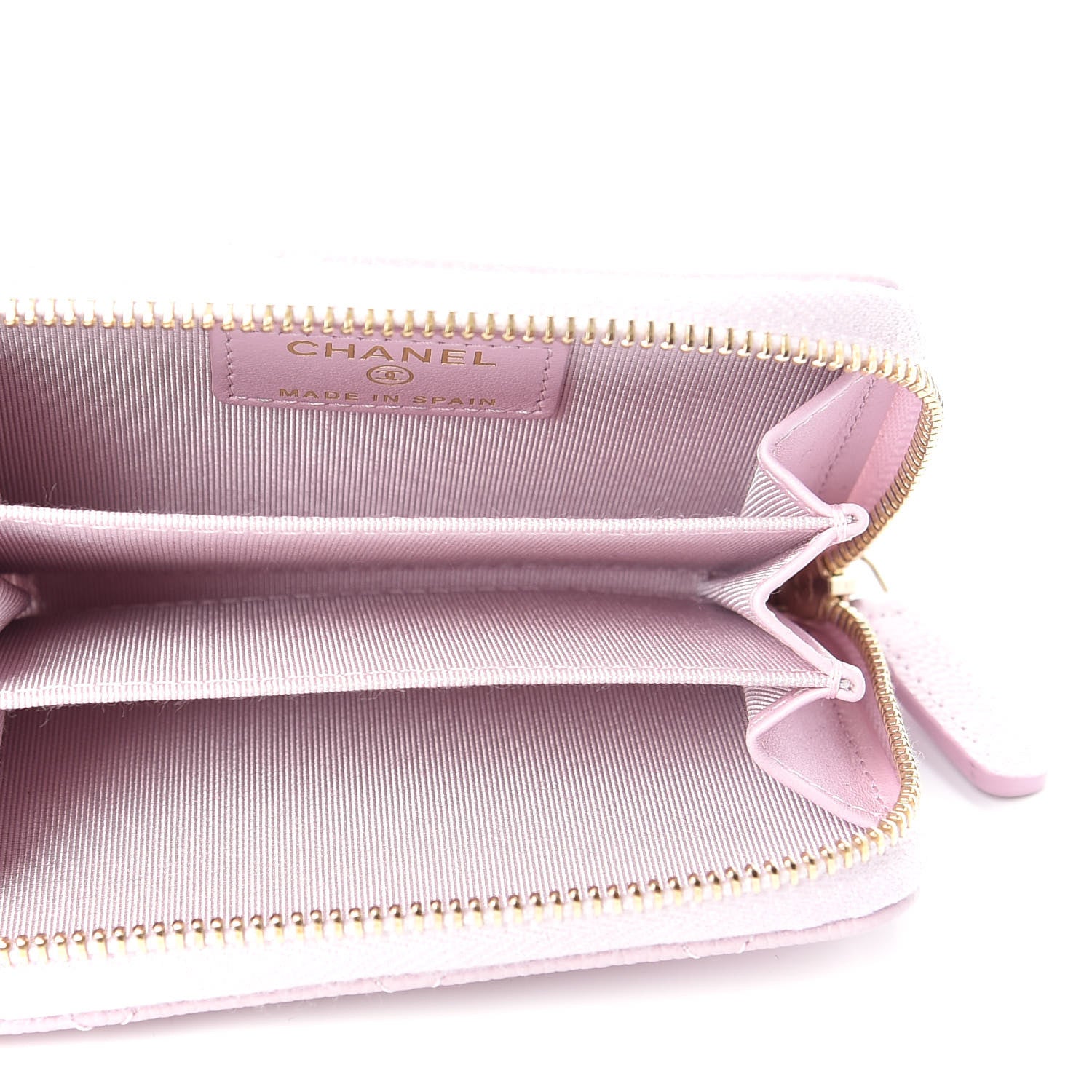 Chanel Caviar Quilted Zip Coin Purse Light Pink 5 of 8