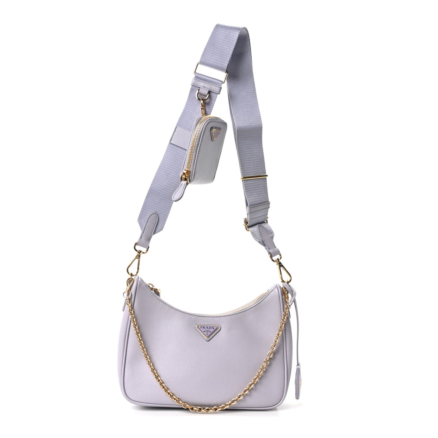 Prada Saffiano Lux Re-Edition 2005 Shoulder Bag  Glicine 1 of 10