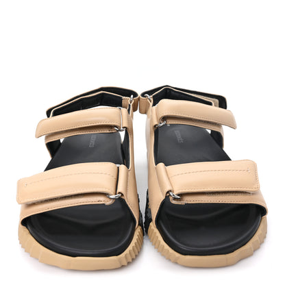 Hermes Lambskin Junior Womens Sandals 38 Beige Albinos 3 of 10