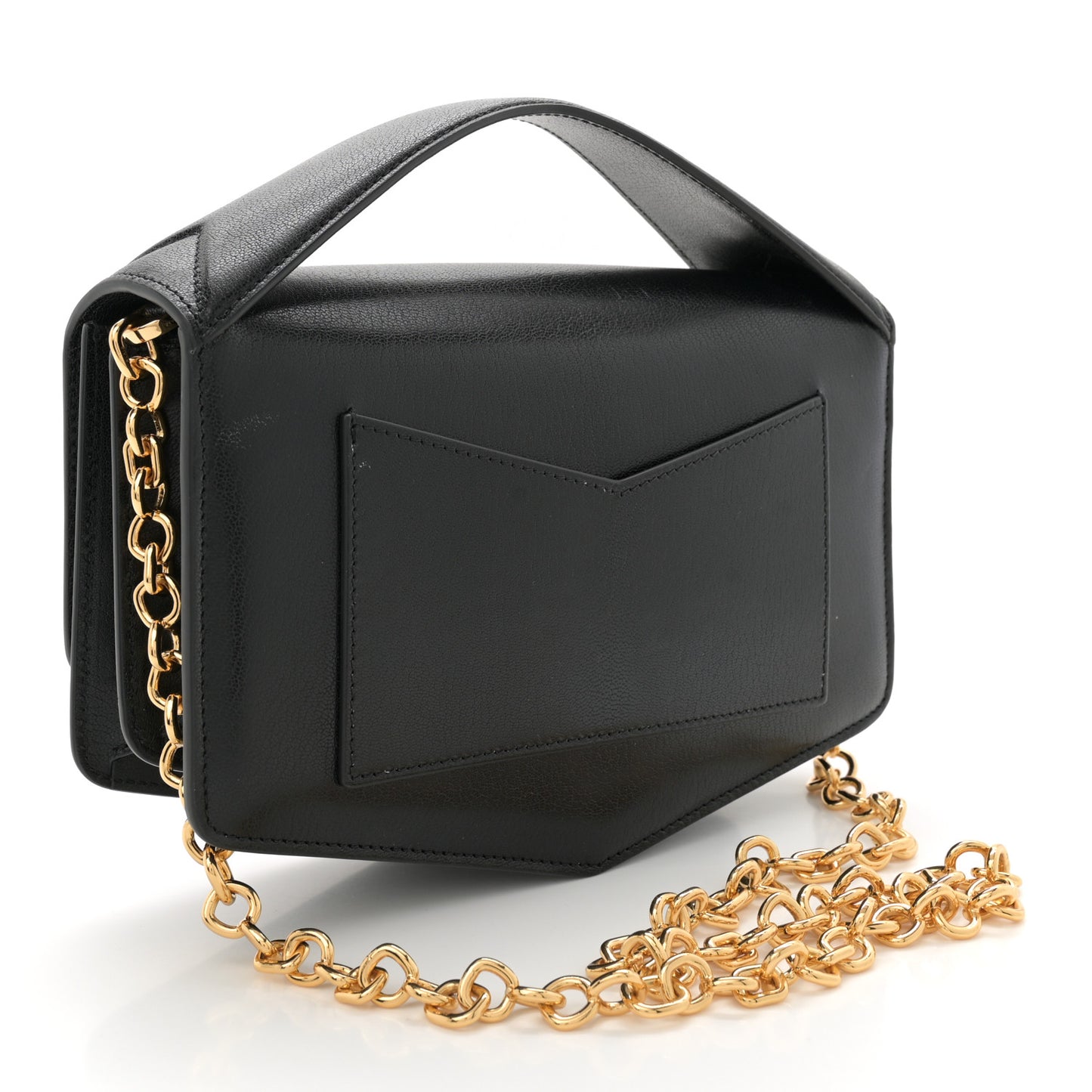 Goatskin Le Papa East West Chain Bag Black