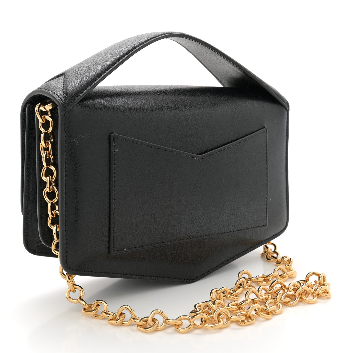Alaia Goatskin Le Papa East West Chain Bag Black 2 of 11