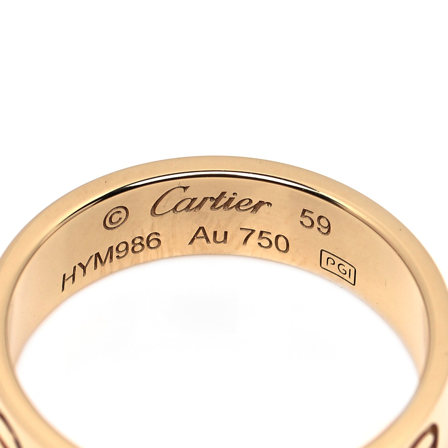 18K Yellow Gold 5.5mm LOVE Ring 59 8.75
