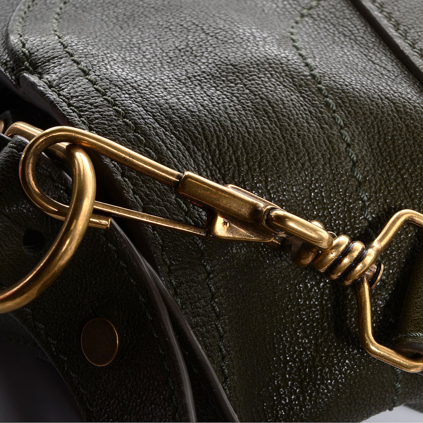 Lambskin PS1 Extra Large Satchel Military