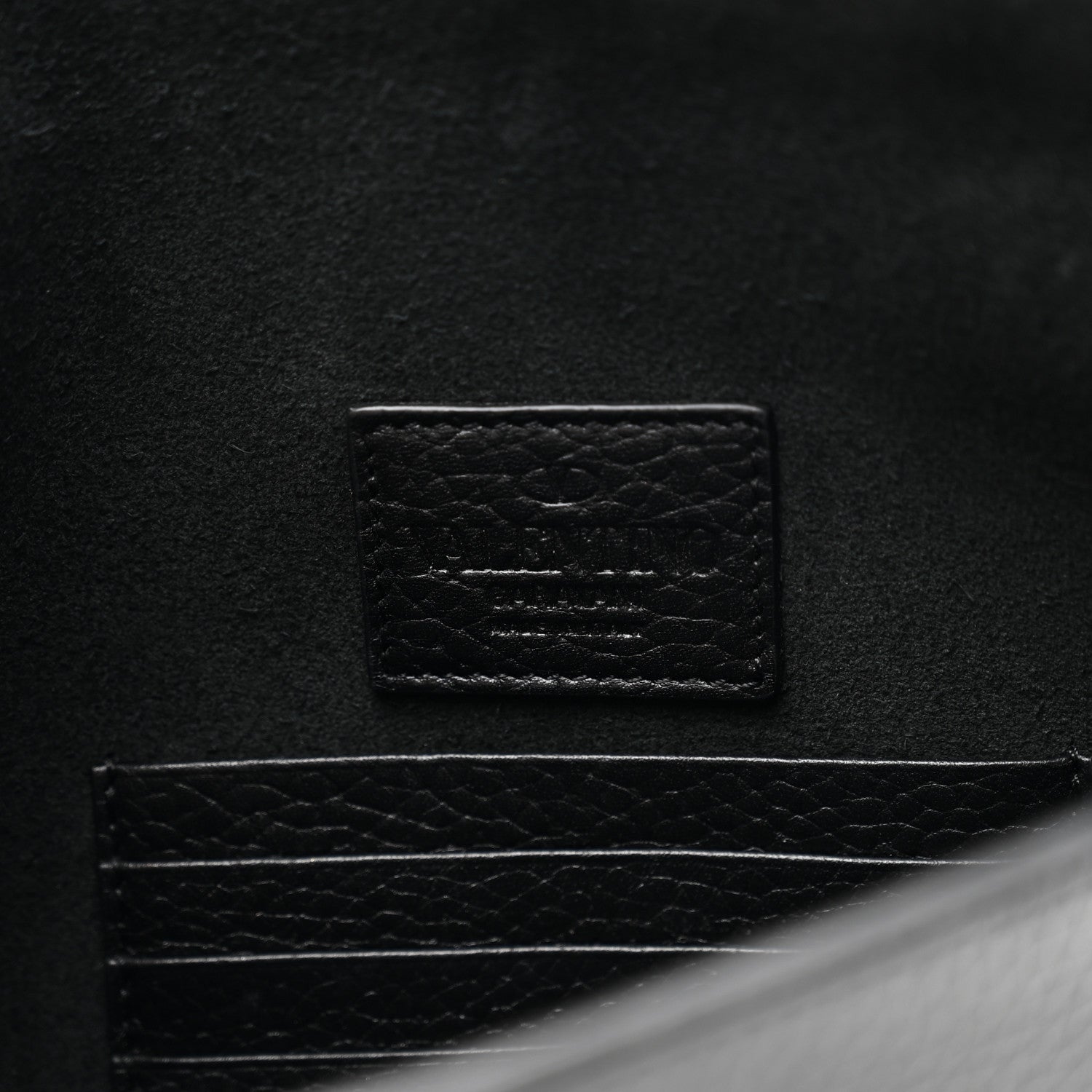 Valentino Garavani Pebbled Calfskin Large Rockstud Envelope Clutch Black 6 of 7
