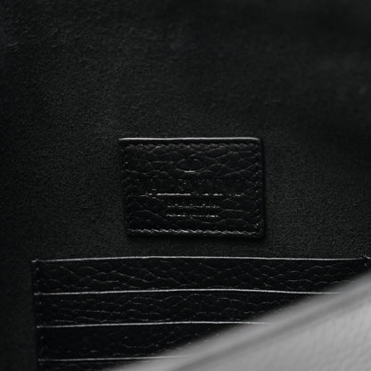Valentino Garavani Pebbled Calfskin Large Rockstud Envelope Clutch Black 6 of 7