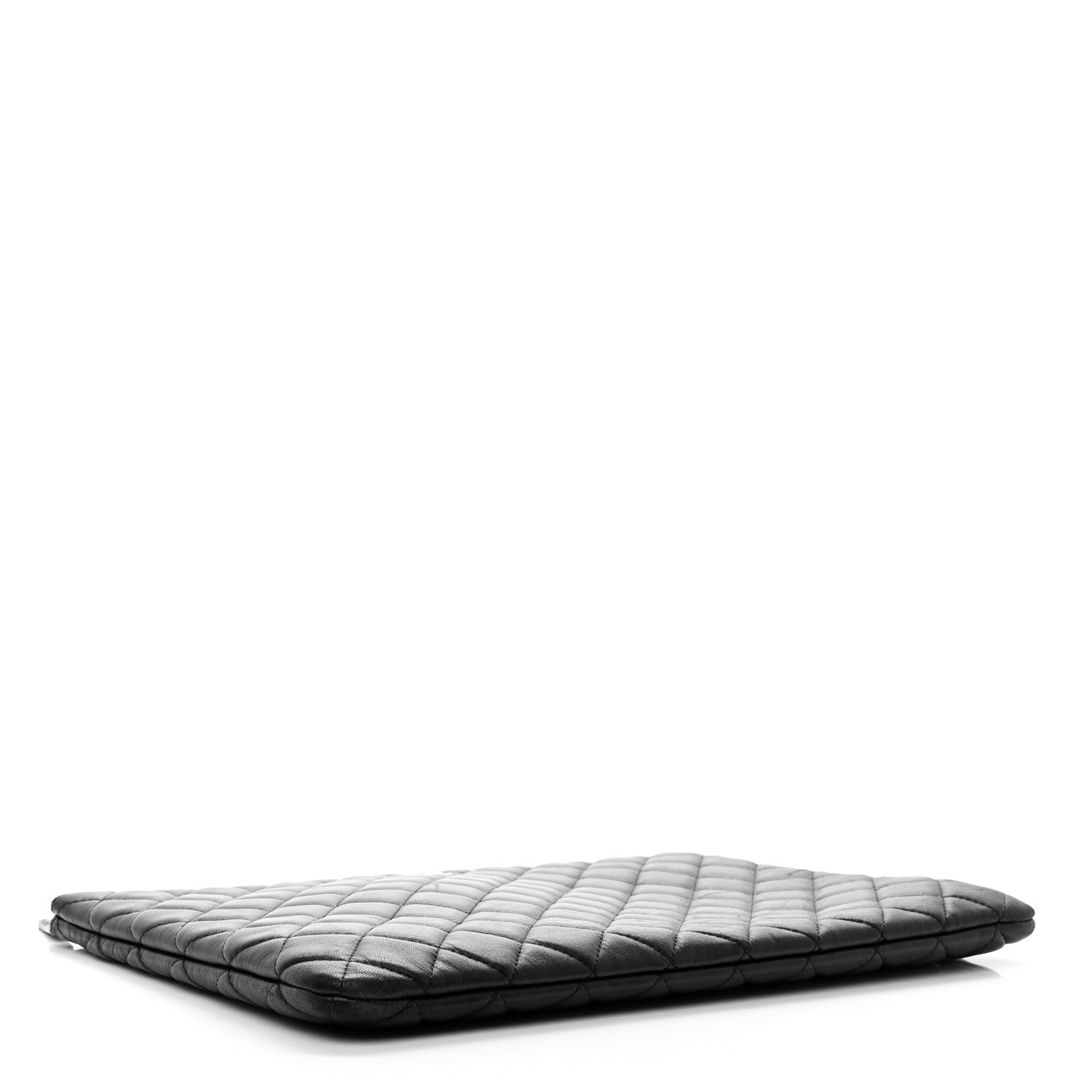 Chanel Lambskin Quilted Large Cosmetic Case Black 4 of 7