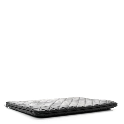 Chanel Lambskin Quilted Large Cosmetic Case Black 4 of 7