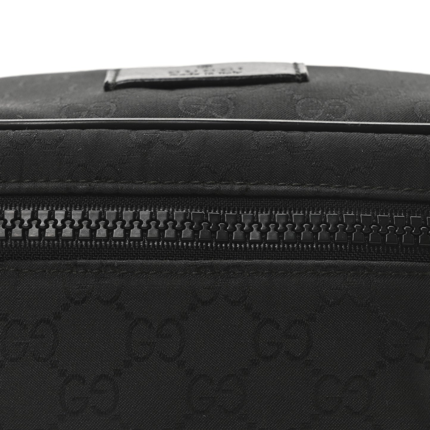 Nylon Monogram Fanny Pack Belt Bag Black