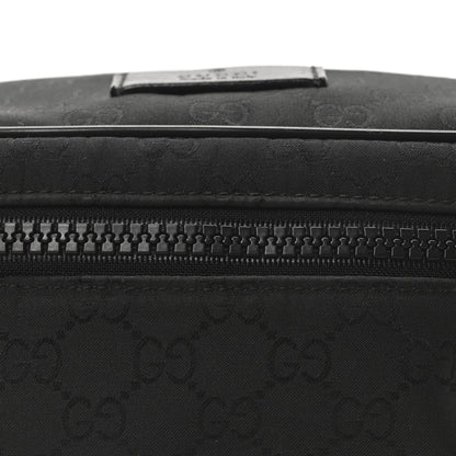 Gucci Nylon Monogram Fanny Pack Belt Bag Black 8 of 10