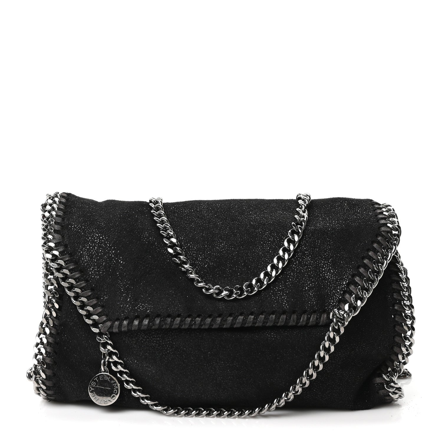 Stella McCartney Shaggy Deer Mini Falabella Crossbody Bag Black 1 of 10