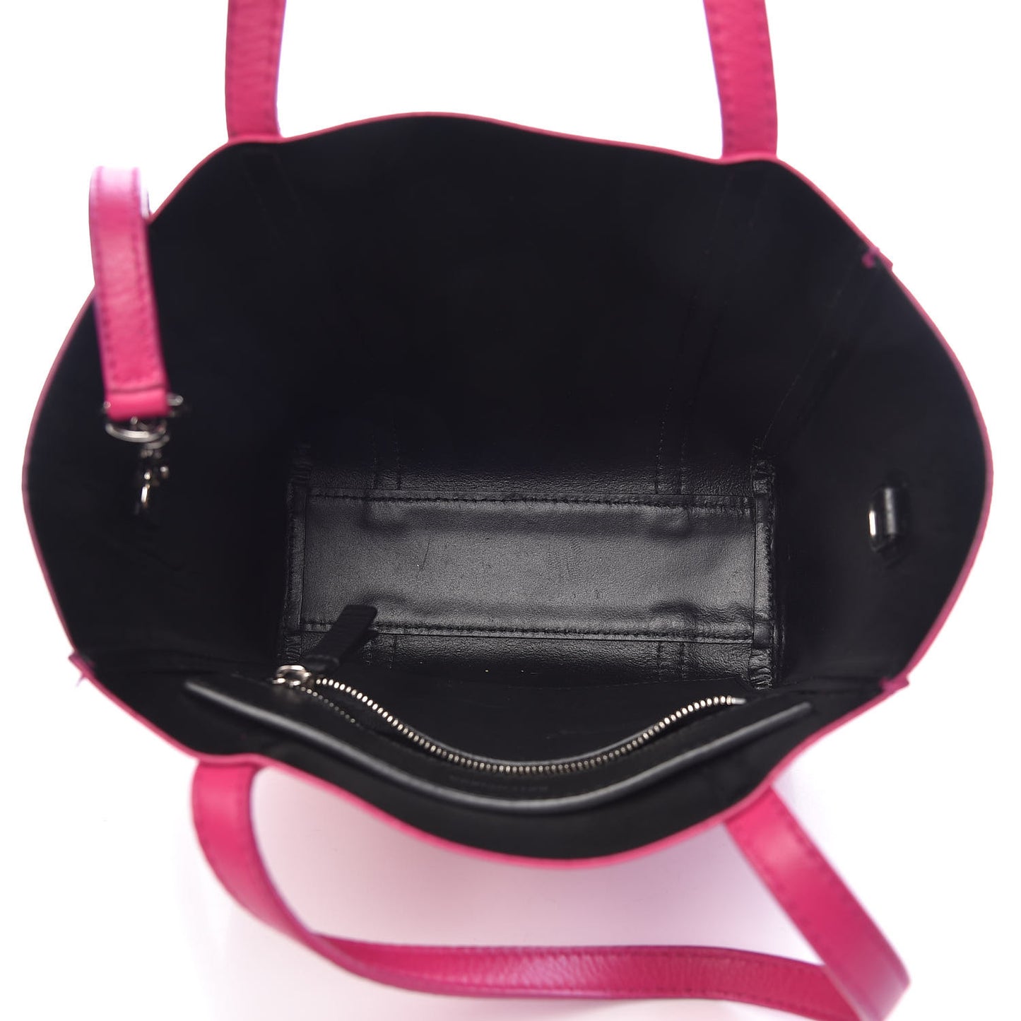 Calfskin XXS Everyday Tote Rose Magenta Black