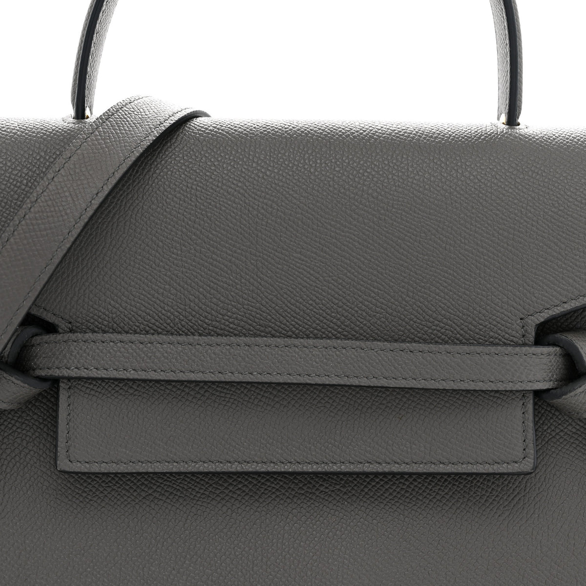 Baby Grained Calfskin Micro Belt Bag Grey