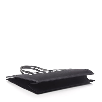 Saint Laurent Linen Calfskin Rive Gauche Tote Black 4 of 9