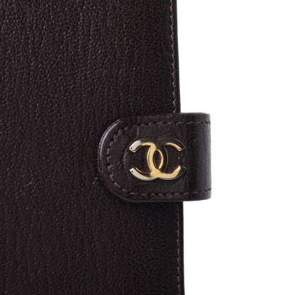 Chanel Goatskin Small Ring Agenda Planner Dark Brown 4 of 4