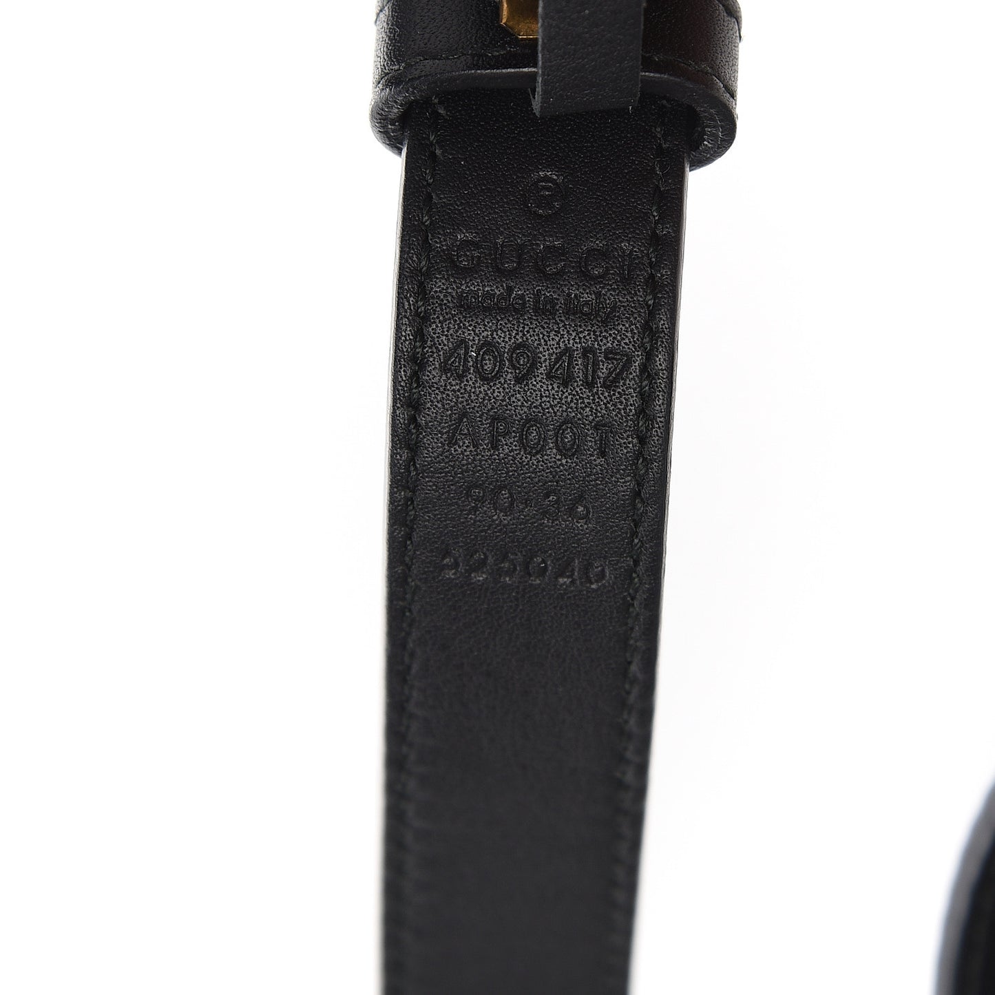 Calfskin Double G 20mm Belt 90 36 Black