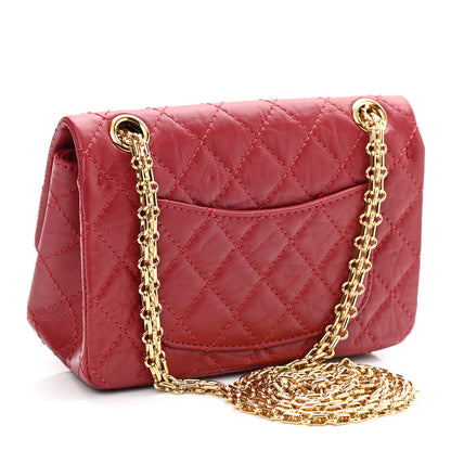 Chanel Aged Calfskin Quilted 2.55 Reissue Mini Flap Red 3 of 11