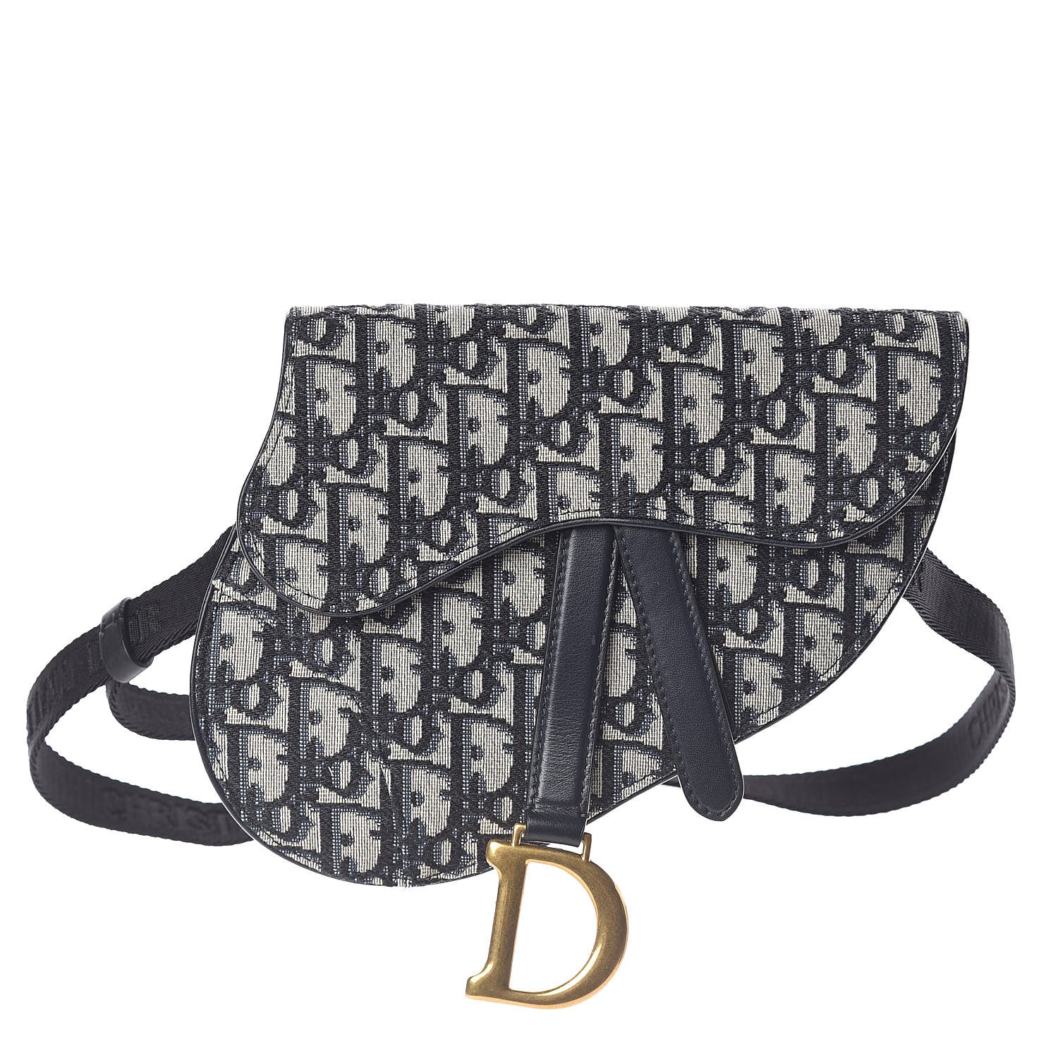 Christian Dior Oblique Saddle Belt Bag Blue 1 of 7