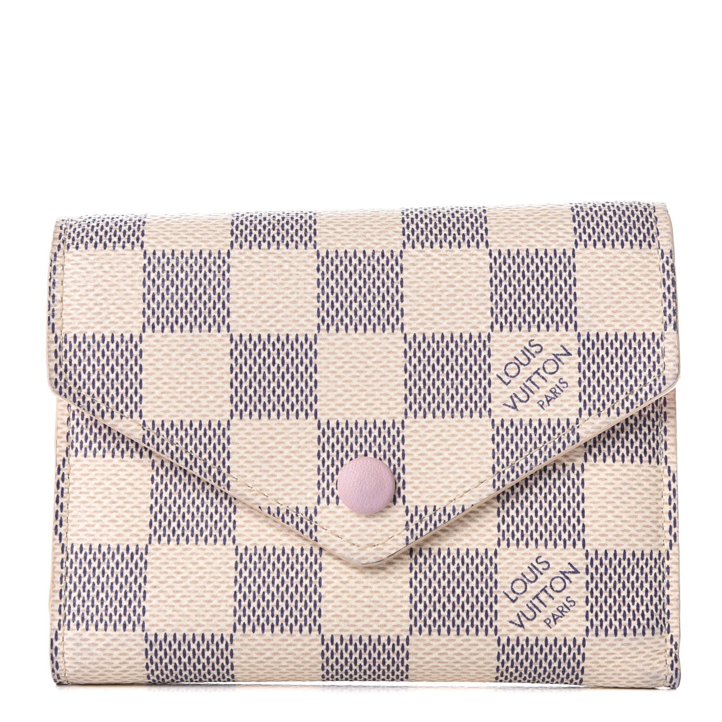 Damier Azur Victorine Wallet Rose Ballerine