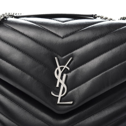 Saint Laurent Calfskin Y Quilted Monogram Medium Loulou Chain Satchel Black 13 of 13