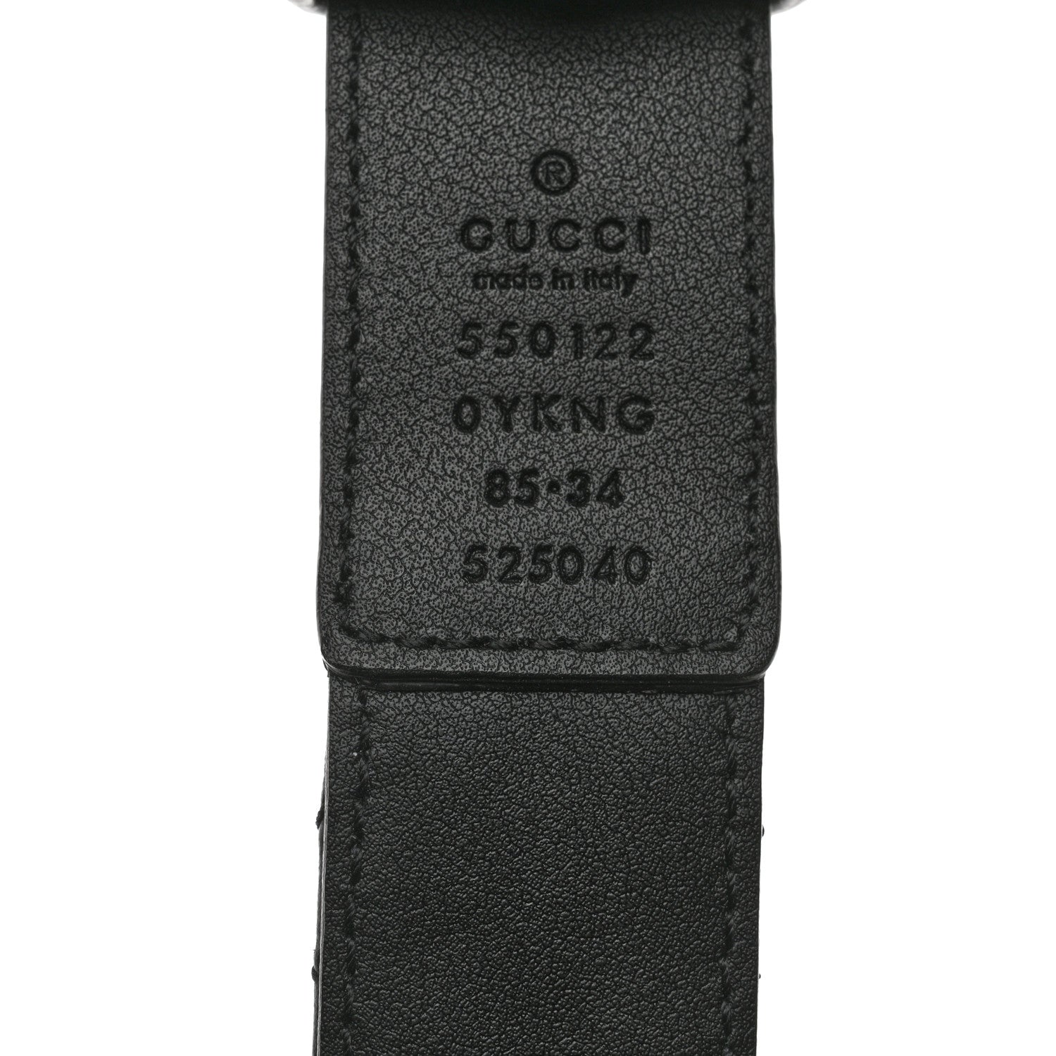 Gucci Calfskin Trapuntata Zumi 30mm Belt 85 34 Black 4 of 5